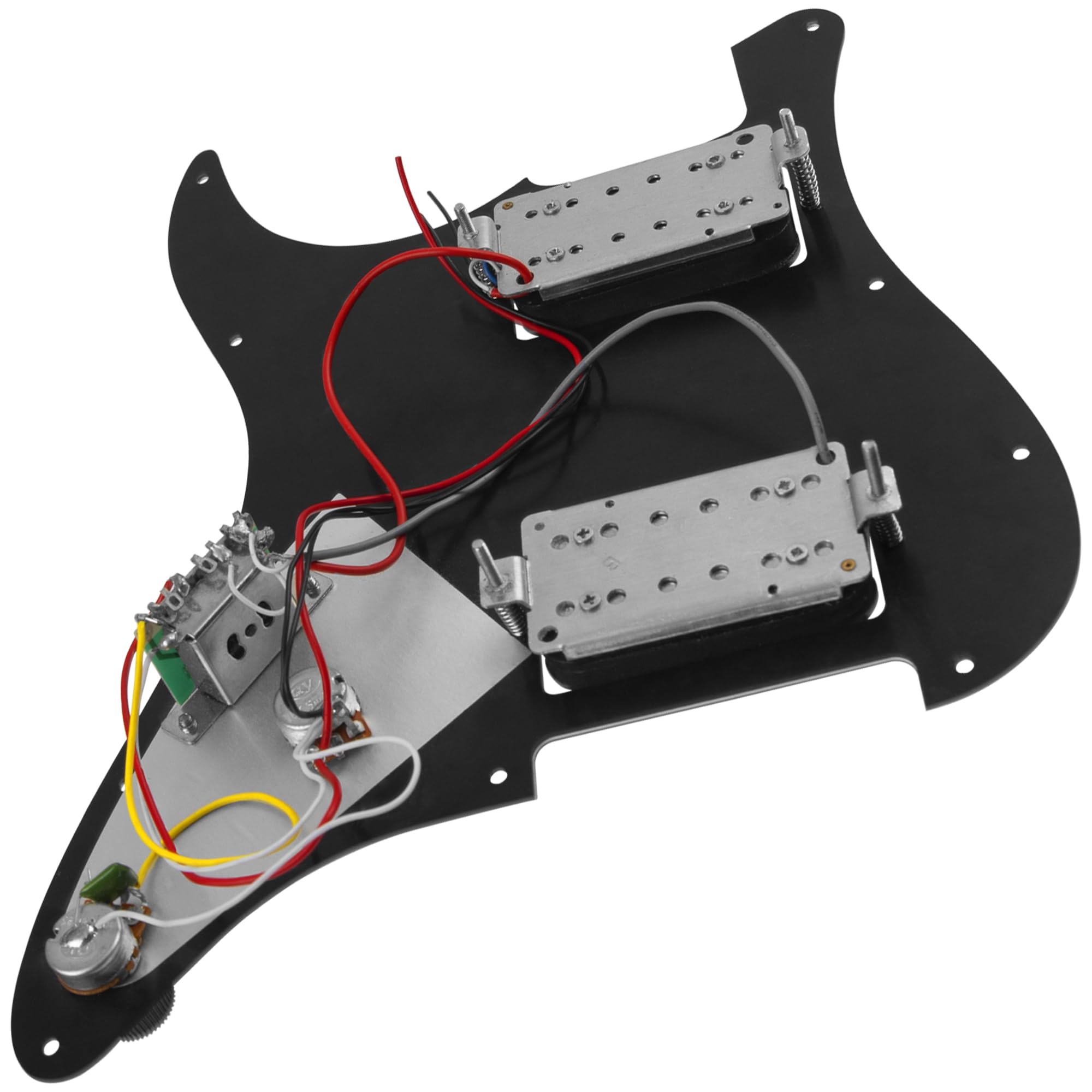 Yootones 11-Hole 3-Ply HH Prewired Loaded Pickguard w/Alnico 5 HH Humbucker Pickups Compatible with USA/Mexican Fender Standard